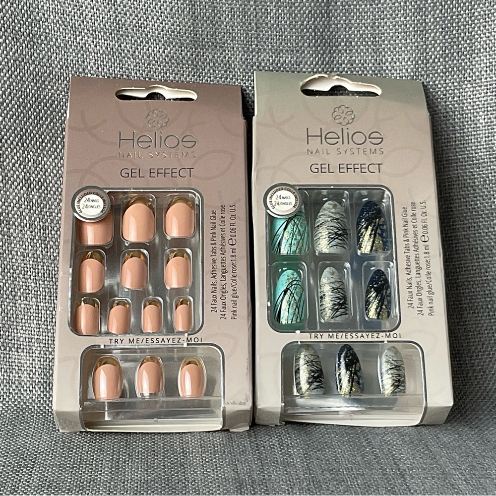 Helios Nail System Press on Nails Gel Effect Artificial Faux Nail Kits